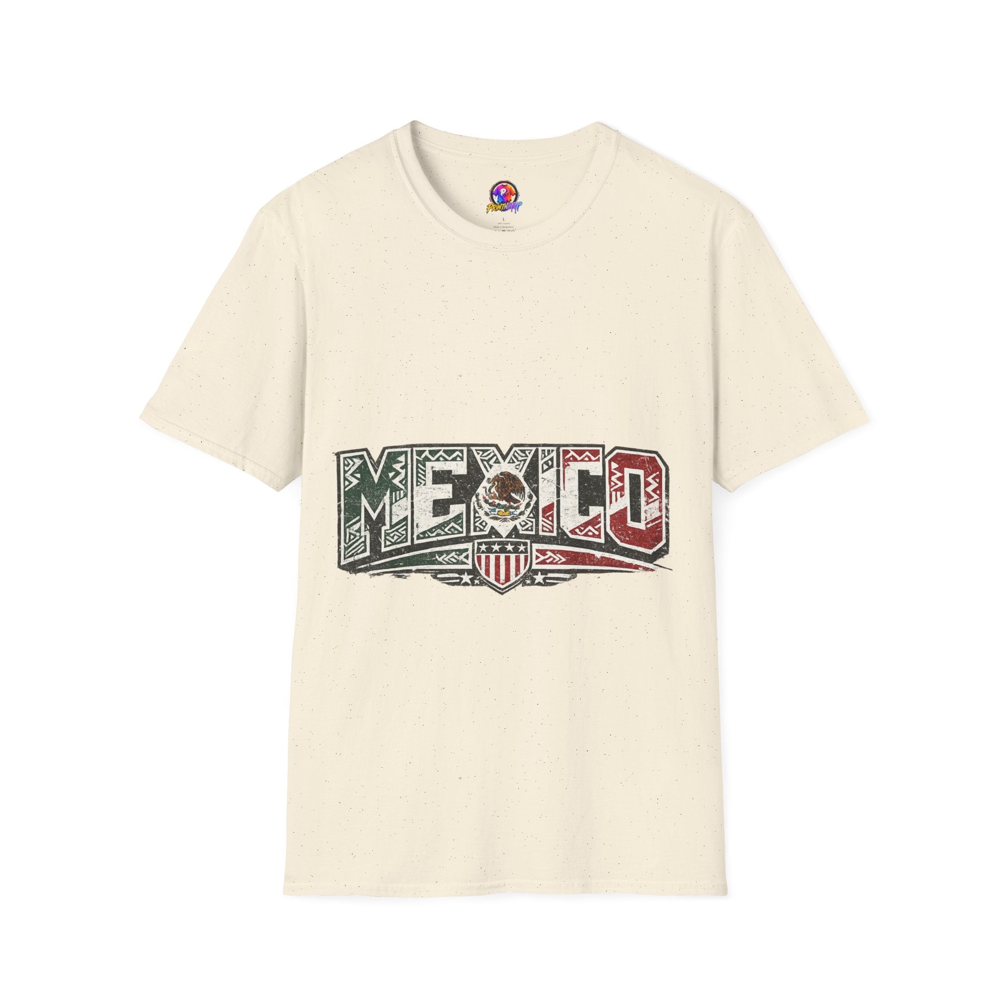 Mexico Pride Graphic T-Shirt — Retro Mexican Flag Design