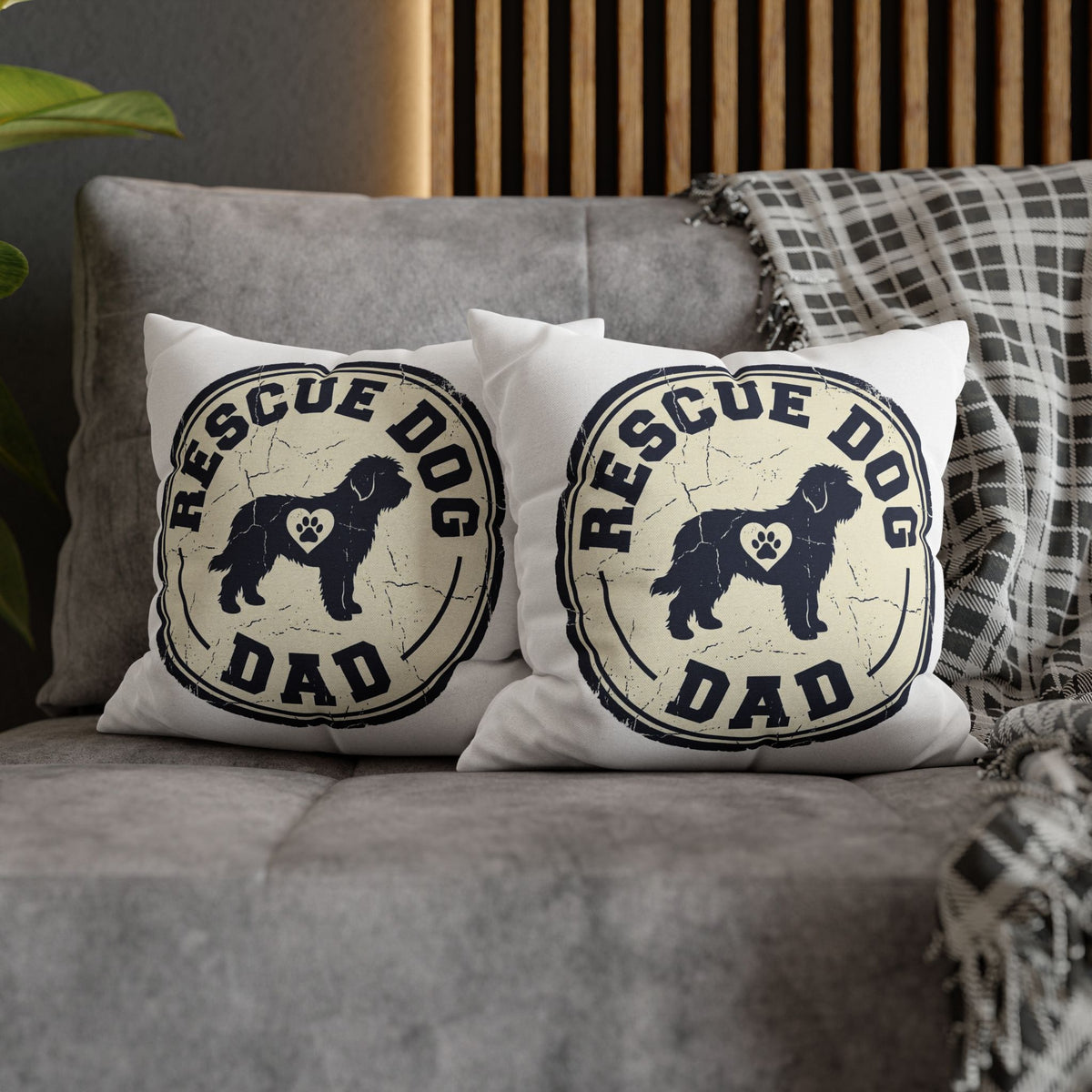 Funny Rescue Dog Dad Pillowcase