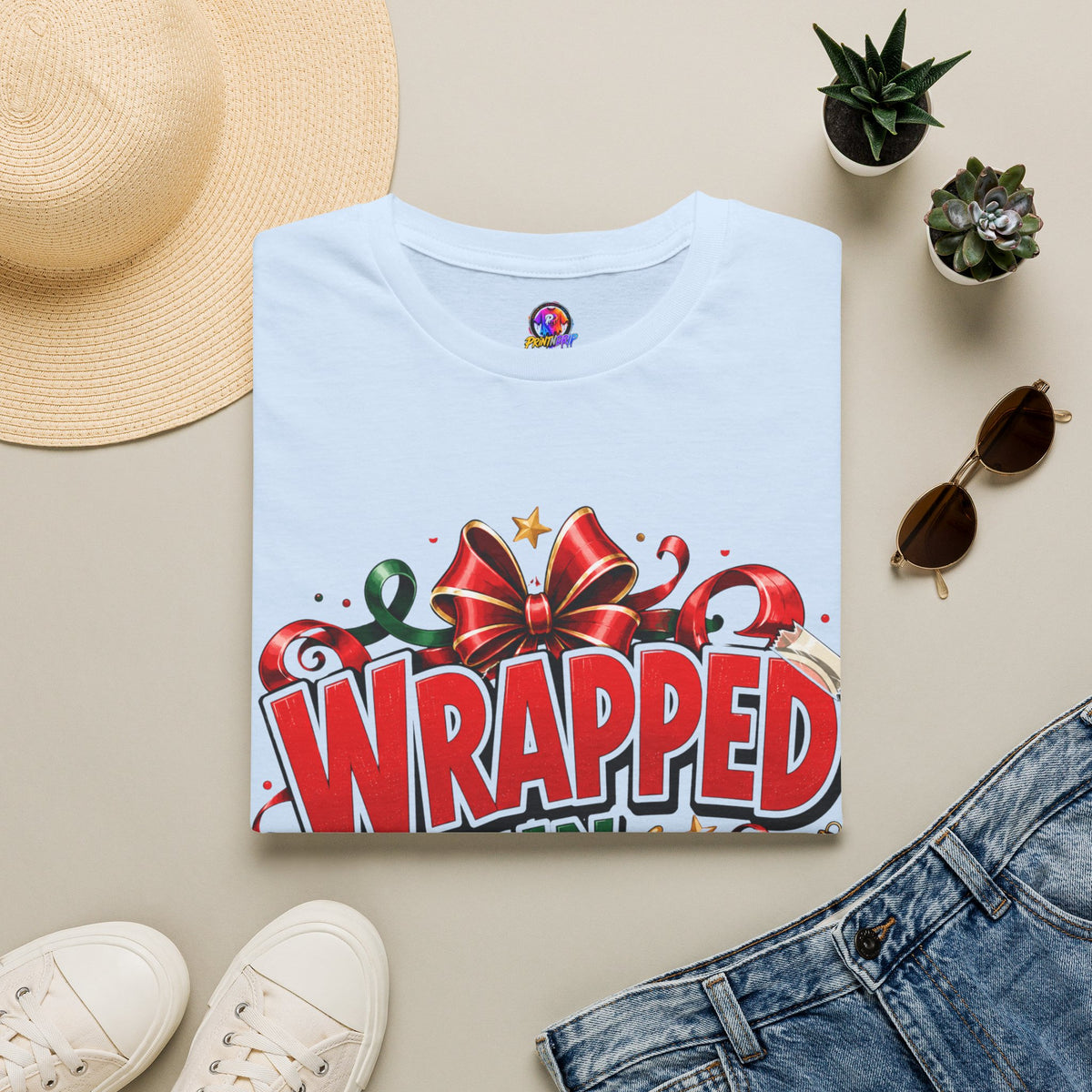 T-Shirt — "Wrapped in Chaos" Holiday Graphic Tee