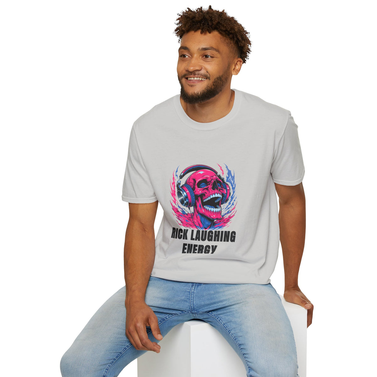Skull Headphones T-Shirt — "Rich Laughing Energy" Graphic Tee - Trending Now - August 2026