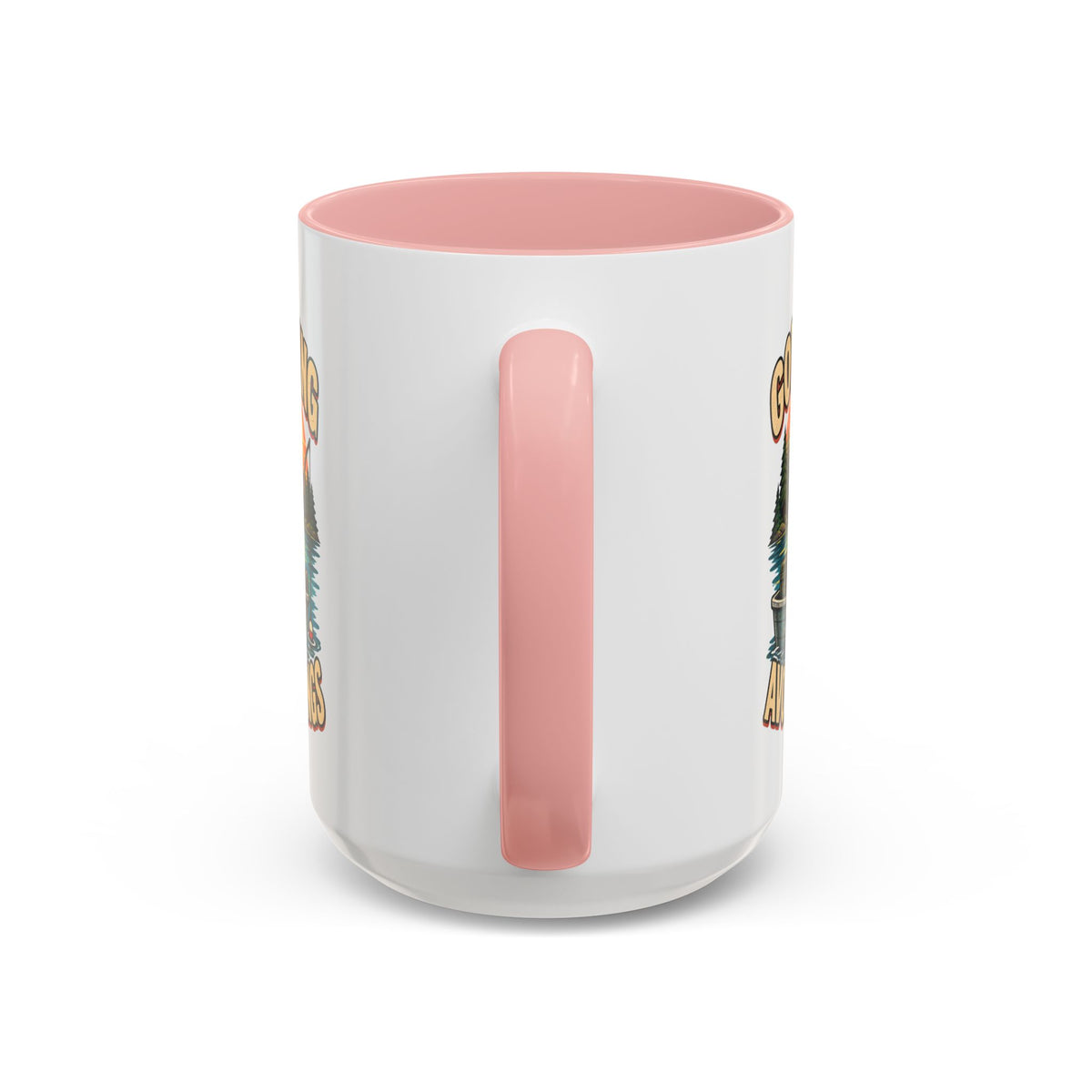 Funny And Witty "Gone Fishing Avoiding Feelings" Accent Coffee Mug (11, 15oz)