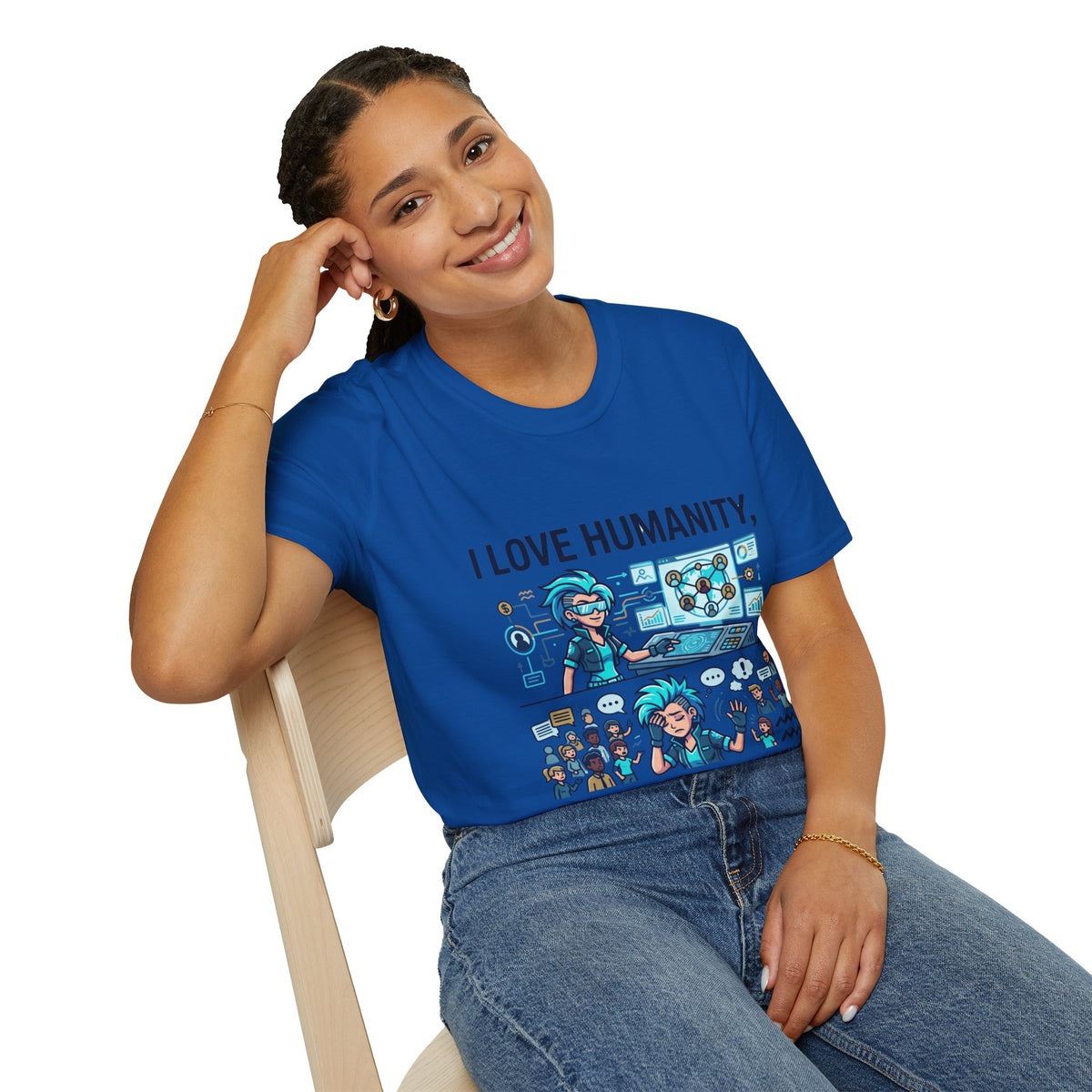 Aquarius Zodiac I Love Humanity T-Shirt — Funny Aquarist Marine Biologist Tee