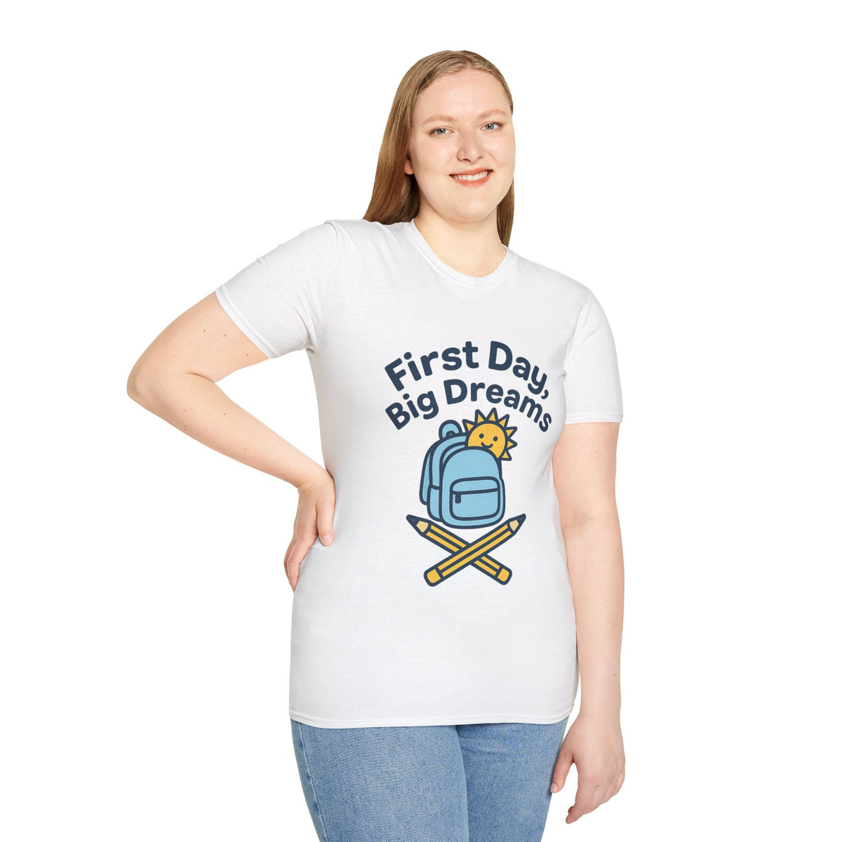First Day Big Dreams T-Shirt — Cute Backpack & Pencil Back-to-School Tee - Trending Now - August 2026