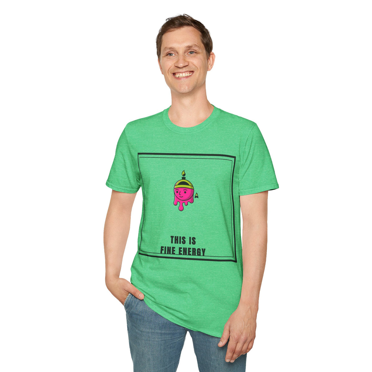 This Is Fine Energy T‑Shirt — Cute Pink Character Graphic Tee - Trending Now - September 2026