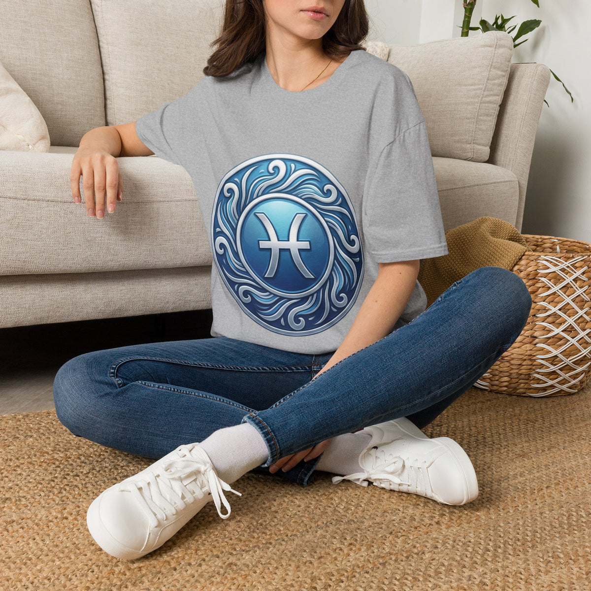 Pisces Zodiac T-Shirt – Blue Water Sign Astrology Tee