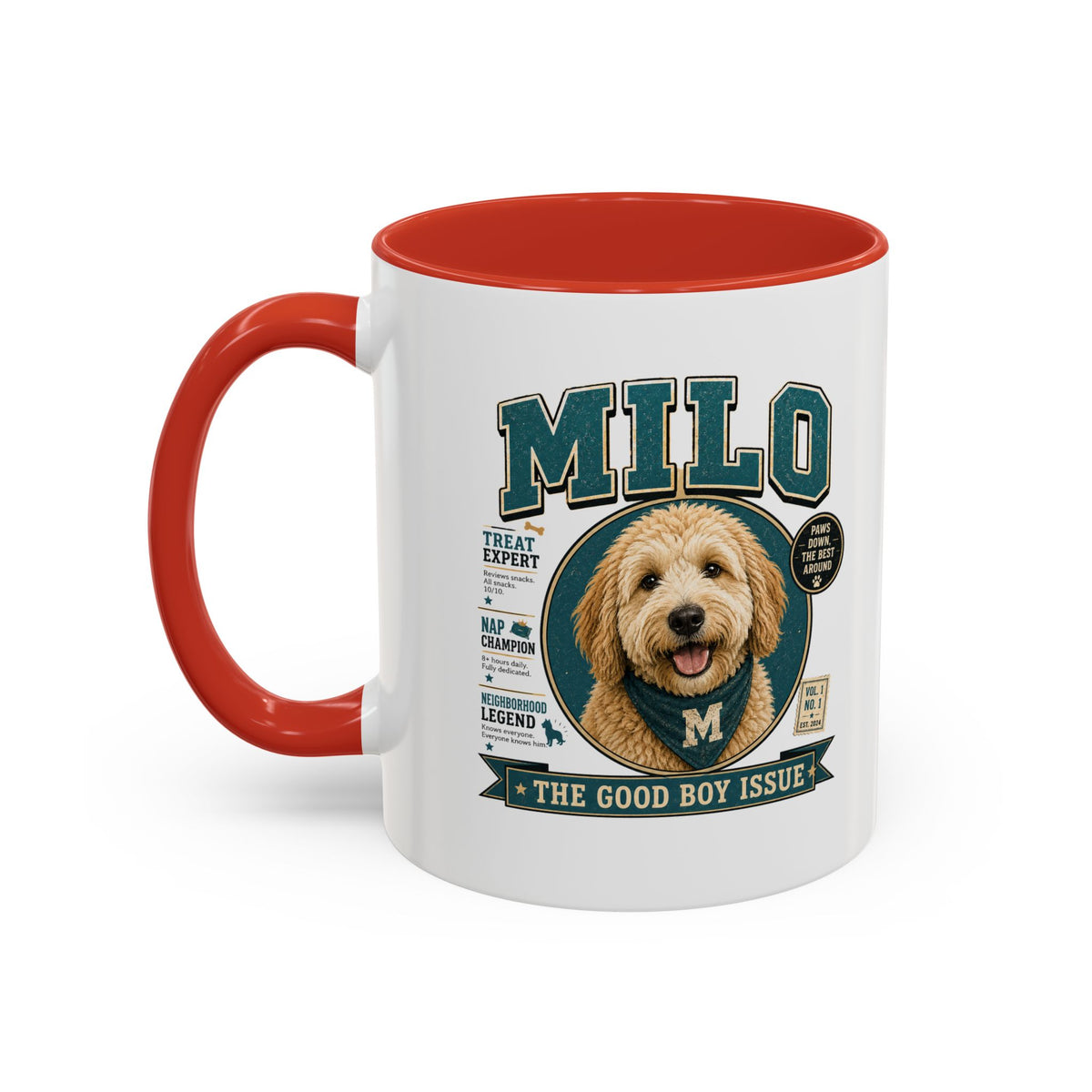 Milo Bailey Dog Dad Mom Milo Dog Coffee Mug — 'The Good Boy Issue' Accent