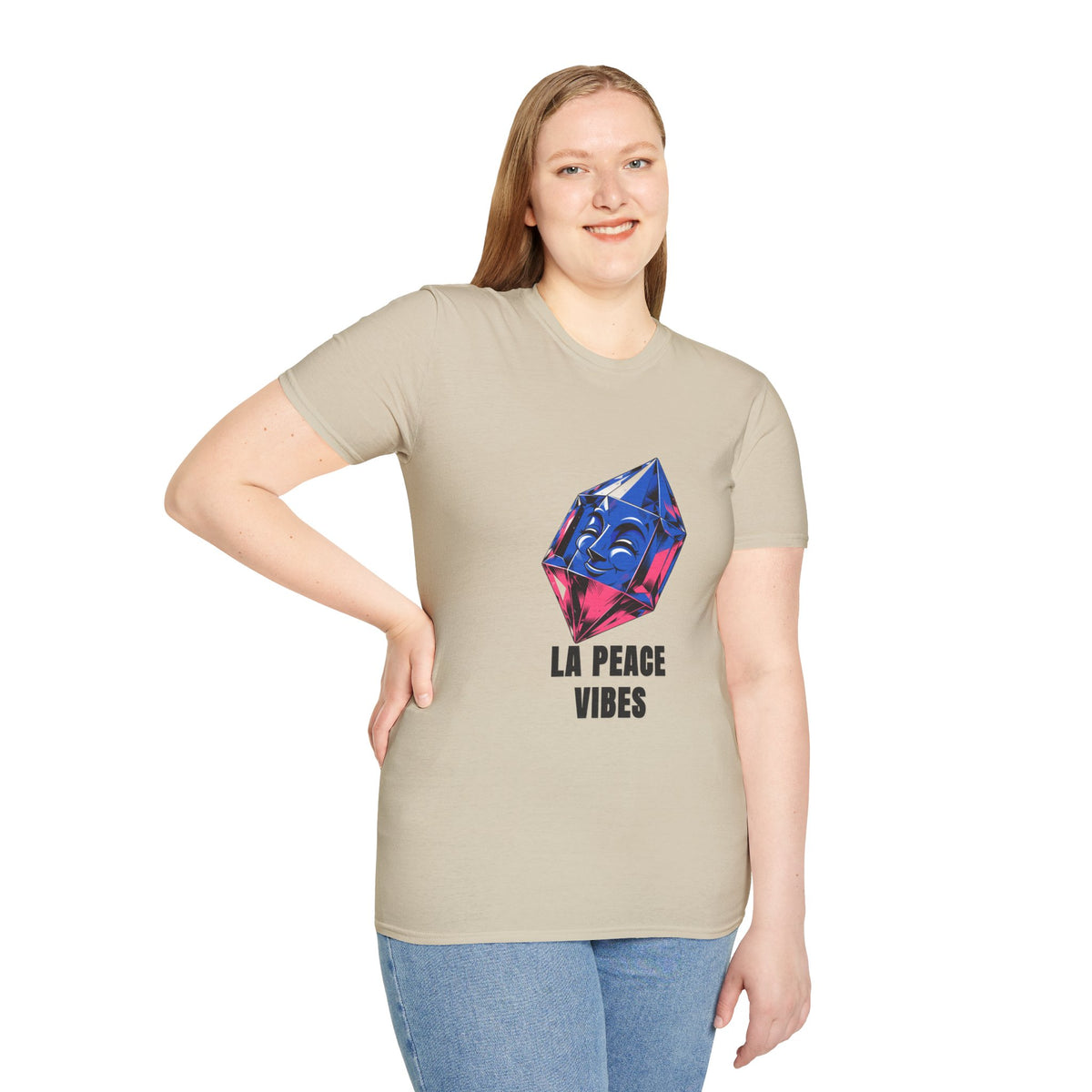 Peace Vibes T-Shirt — Blue Crystal Smiling Buddha Graphic Tee - Trending Now - August 2026