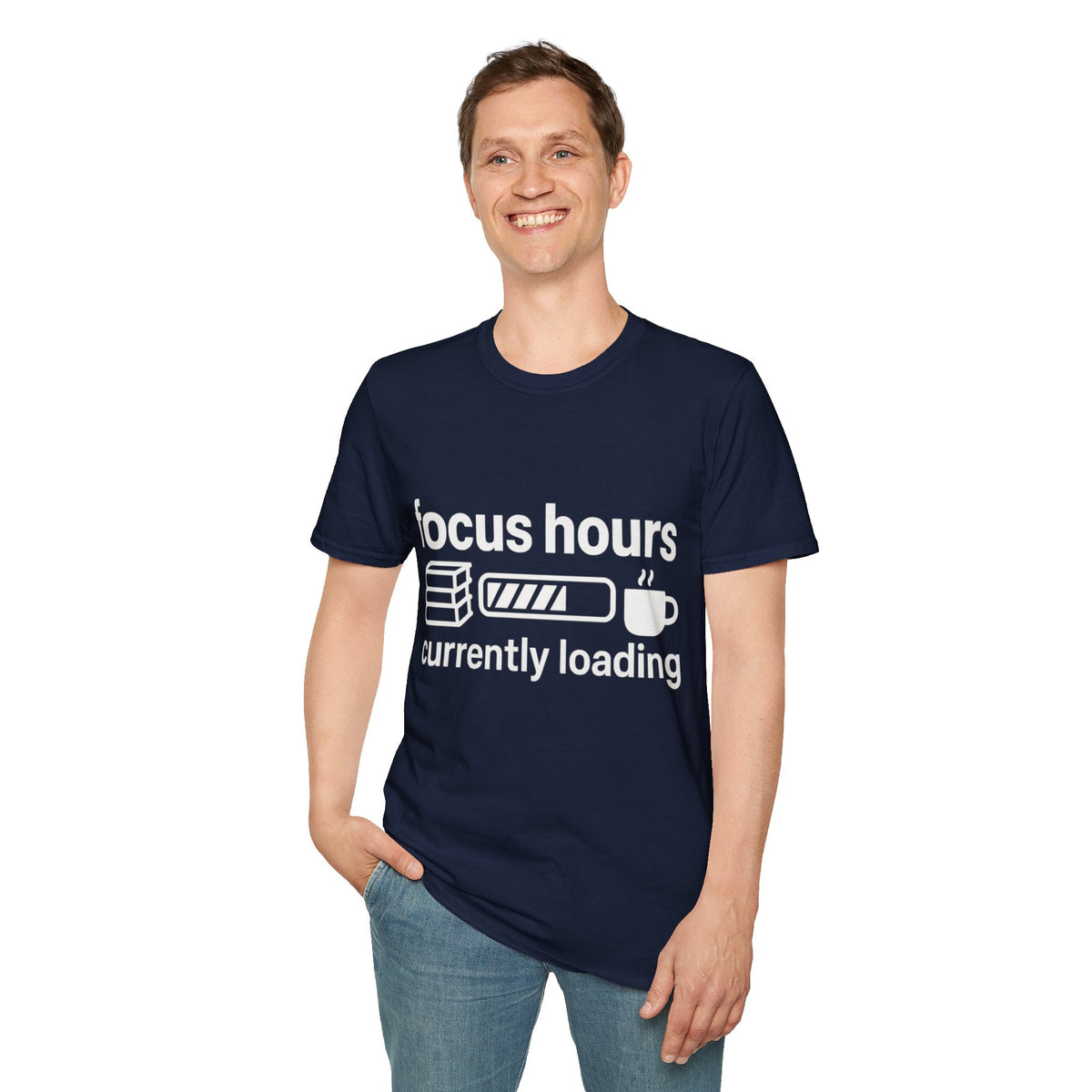 Focus Hours T-Shirt — "Focus Hours Currently Loading" Graphic Tee for Productivity & Remote Work - Trending Now - August 2026 Trends - Everyday T-Shirt