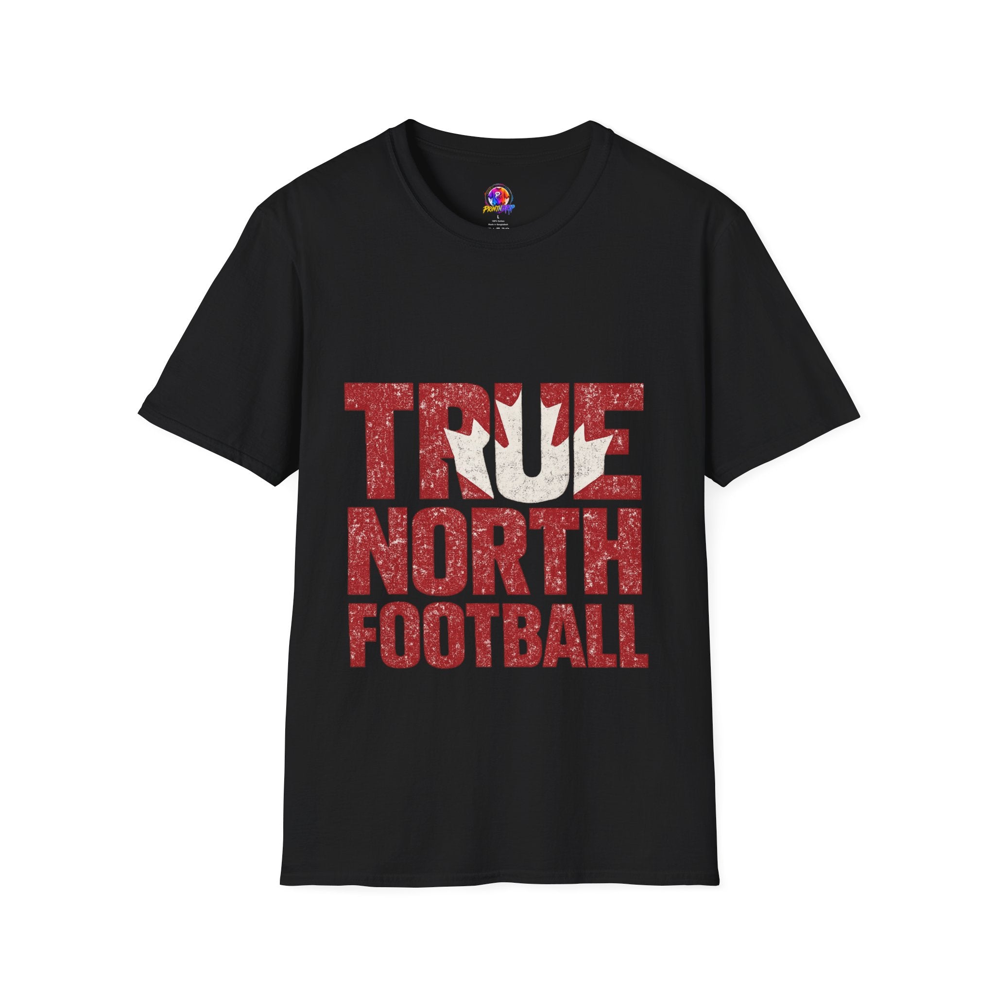 Canada True North Football T-Shirt — Vintage Canadian Leafs Sports Tee
