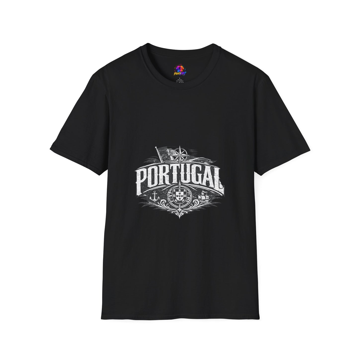 Portugal Vintage Compass T-Shirt — Nautical Travel Souvenir