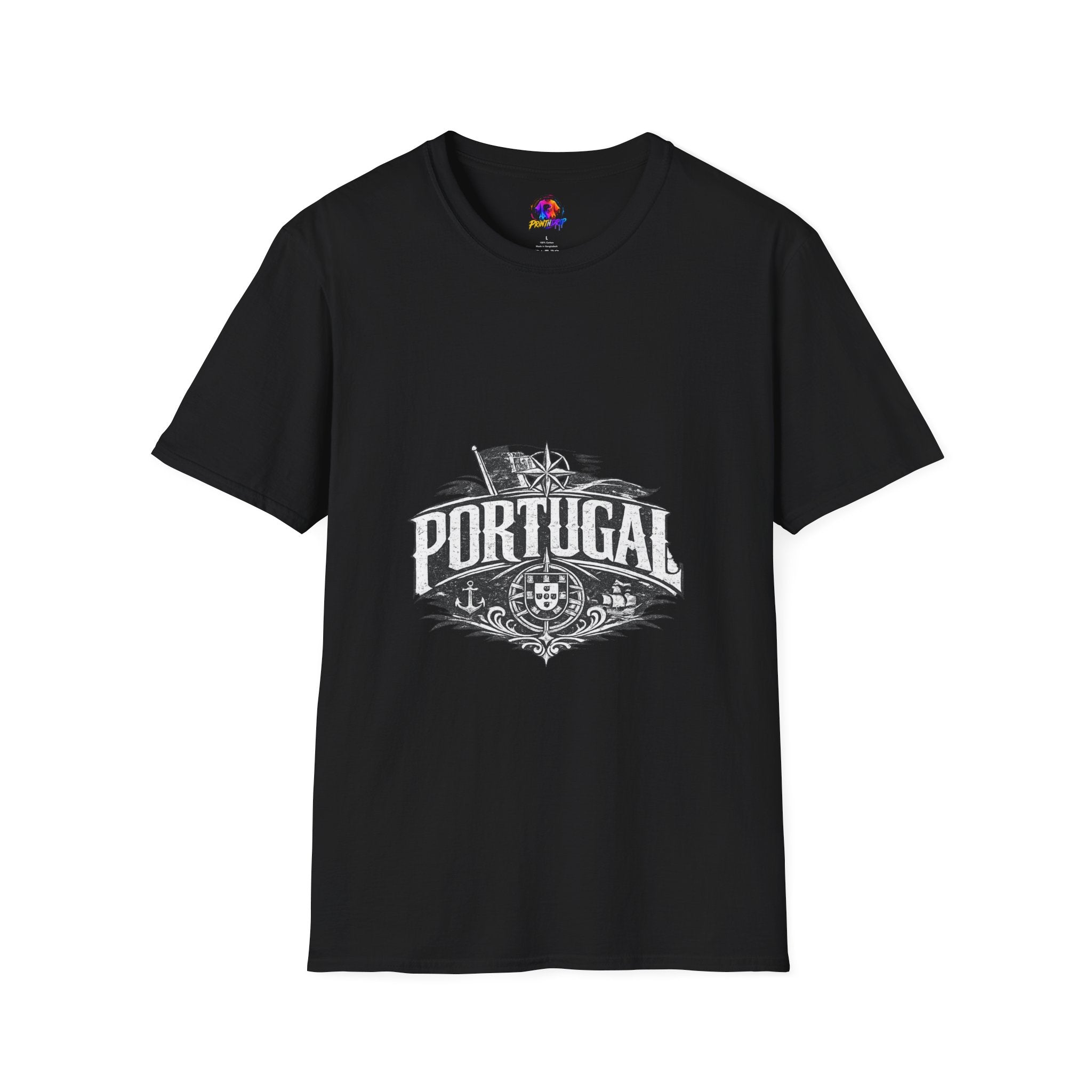 Portugal Vintage Compass T-Shirt — Nautical Travel Souvenir