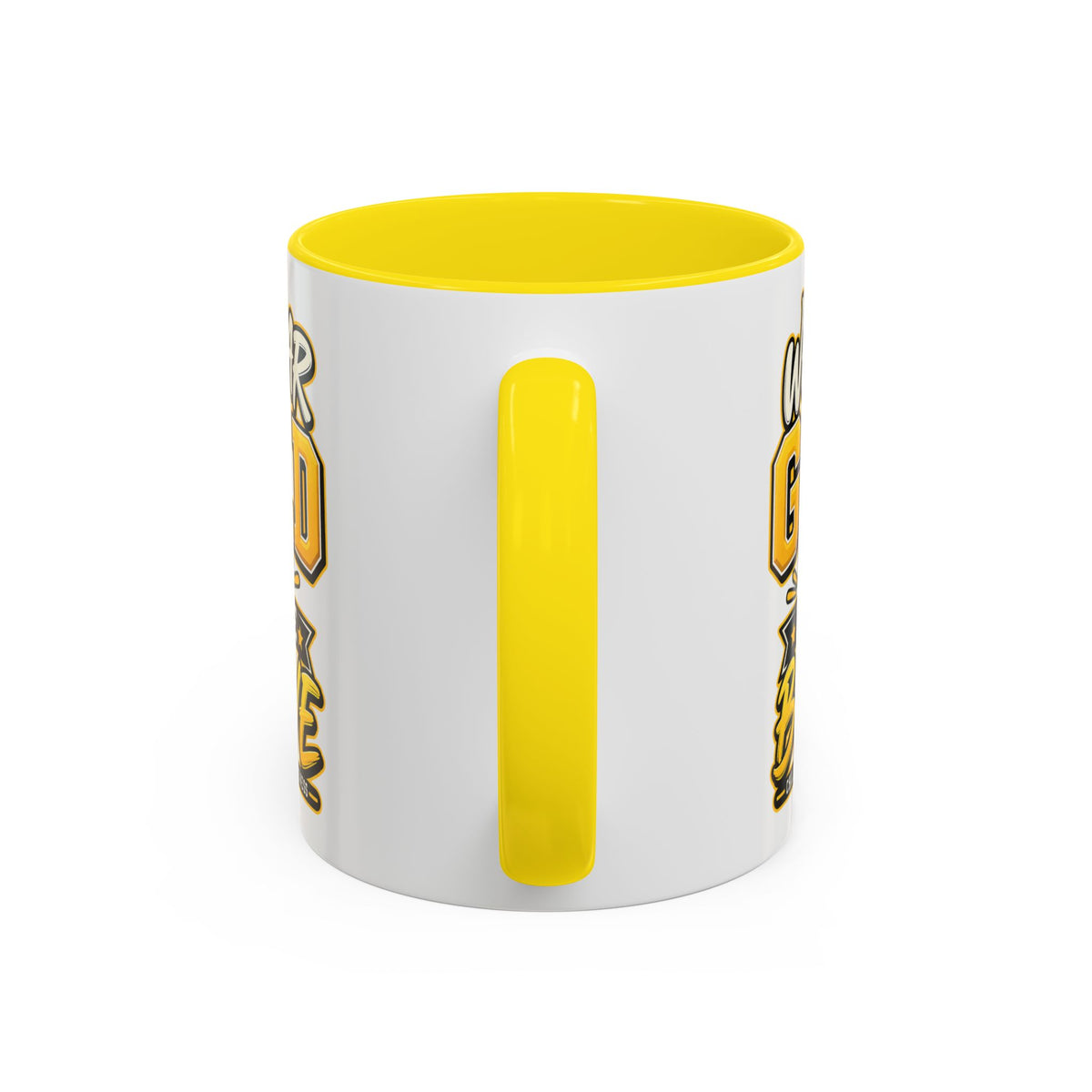 Childhood Cancer Awareness Accent Coffee Mug – "We Wear Gold for the Brave" (11/15 oz)