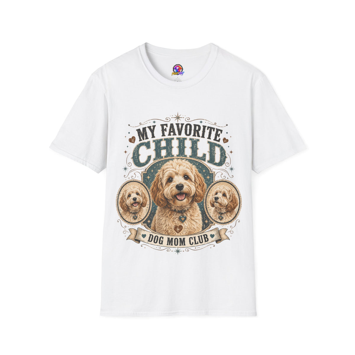 My Favorite Child Dog Mom T-Shirt — Cute Doodle Portrait Pet Lover Tee
