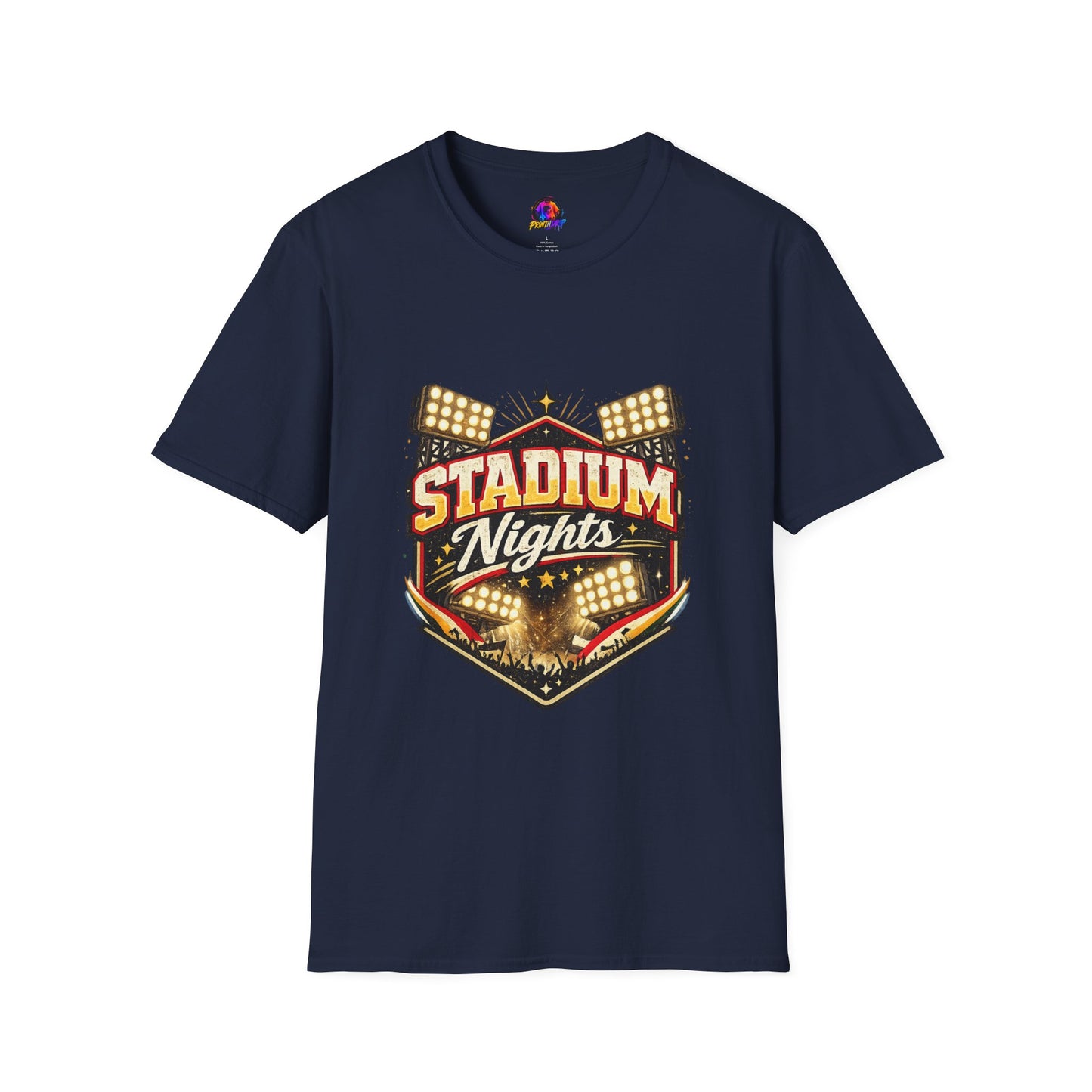 Stadium Nights T-Shirt — Vintage Sports Lights Graphic Tee