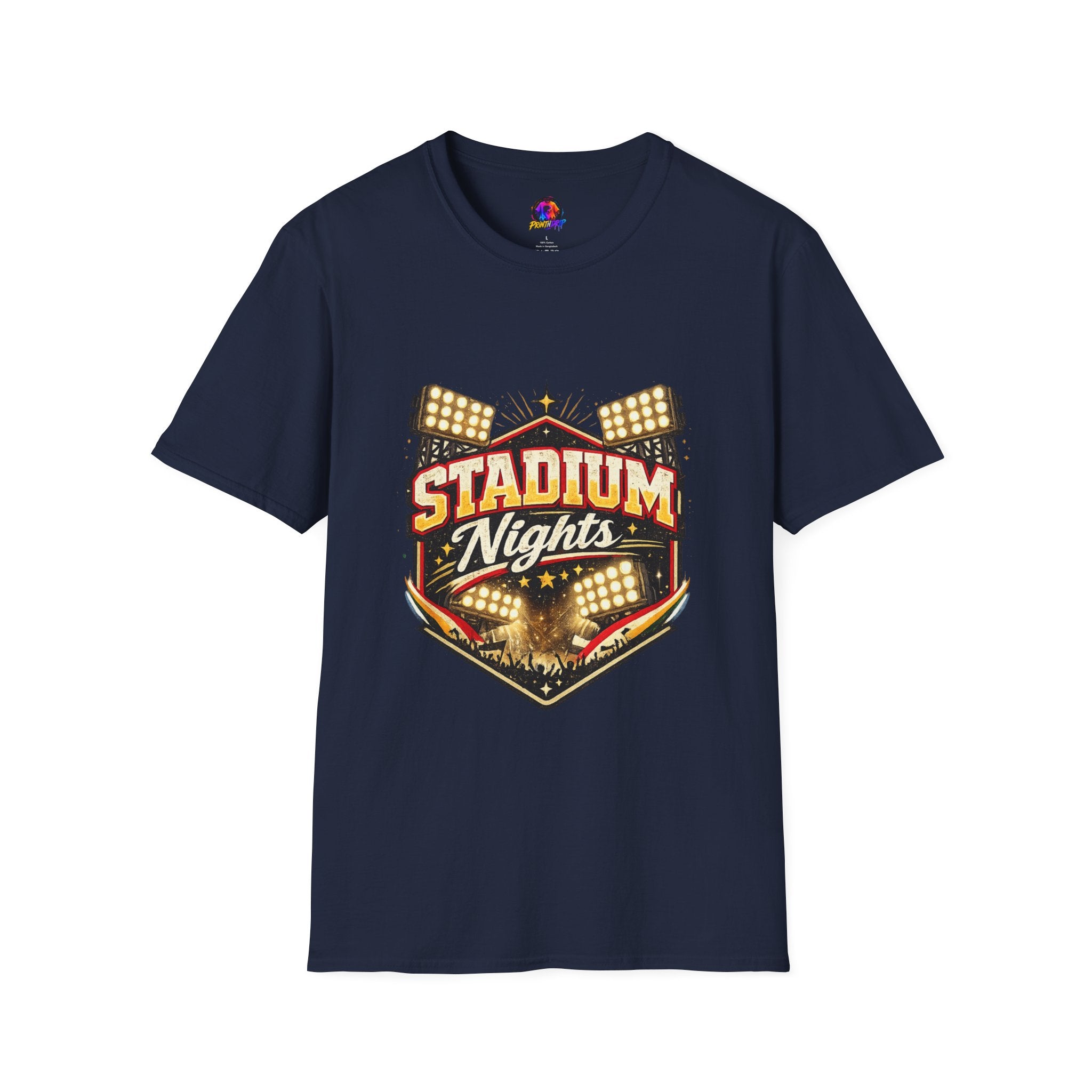Stadium Nights T-Shirt — Vintage Sports Lights Graphic Tee