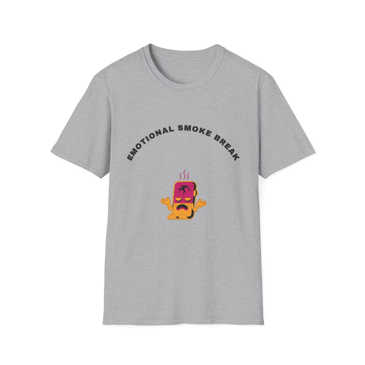 T-Shirt — “Emotional Smoke Break” Funny Cartoon Cigarette Character Tee - Trending Now - September 2026