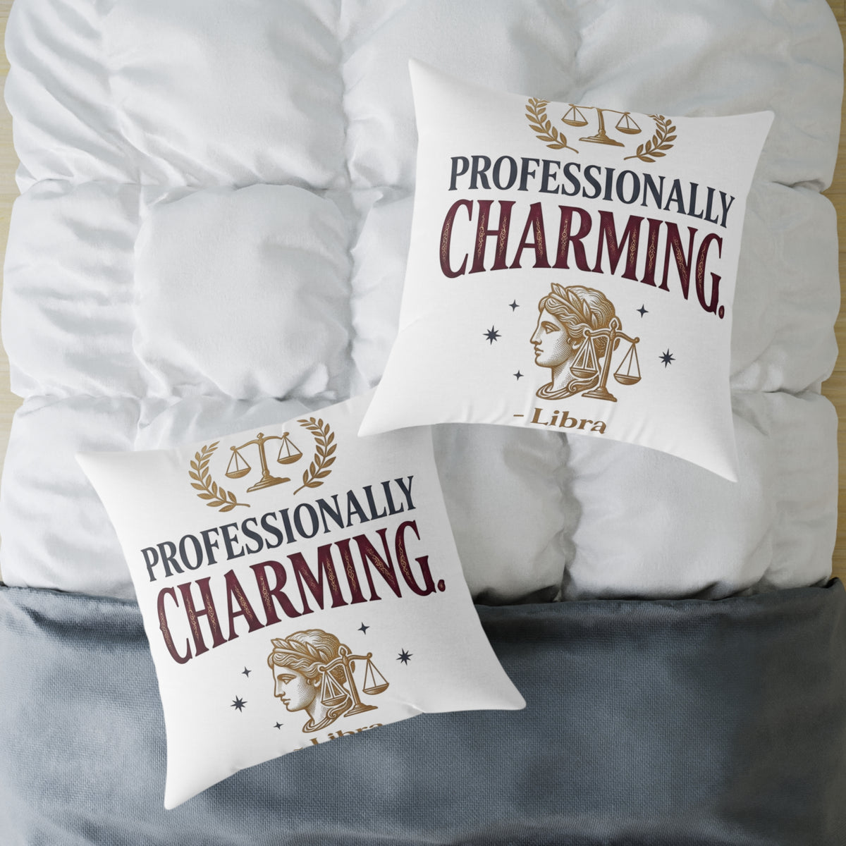 Libra Zodiac Professionally Charming Square Poly Canvas Pillow