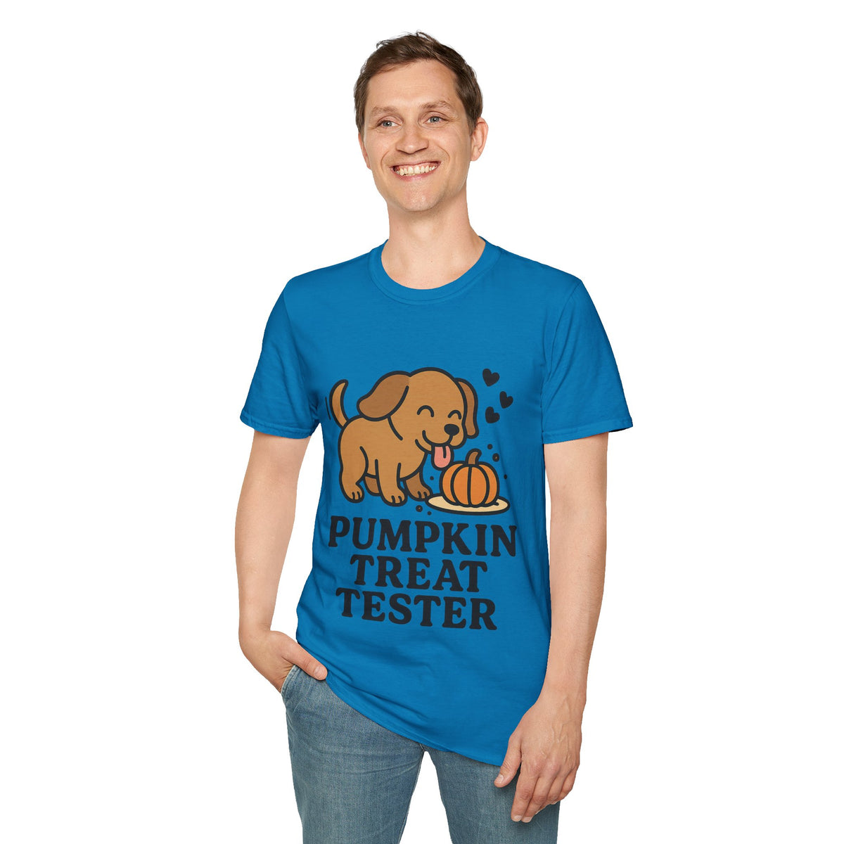 Pumpkin Treat Tester Cute Dog Graphic Tee, Funny Autumn Season Puppy T-Shirt - Trending Now - September 2026