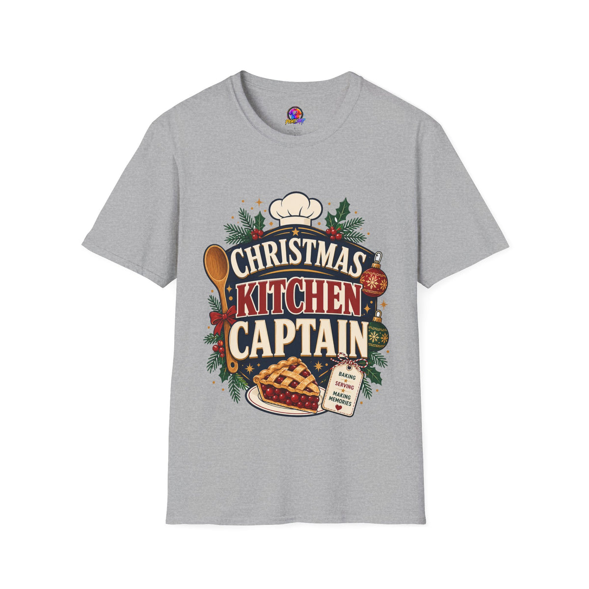 Christmas Kitchen Captain T-Shirt — Festive Holiday Cooking Tee