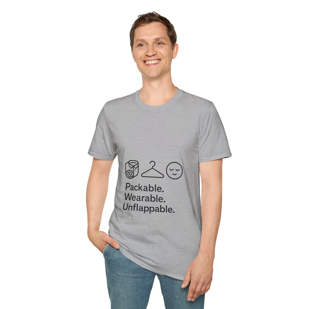 Packable. Wearable. Unflappable. T-Shirt — Minimal Travel Tee - Trending Now - October 2026