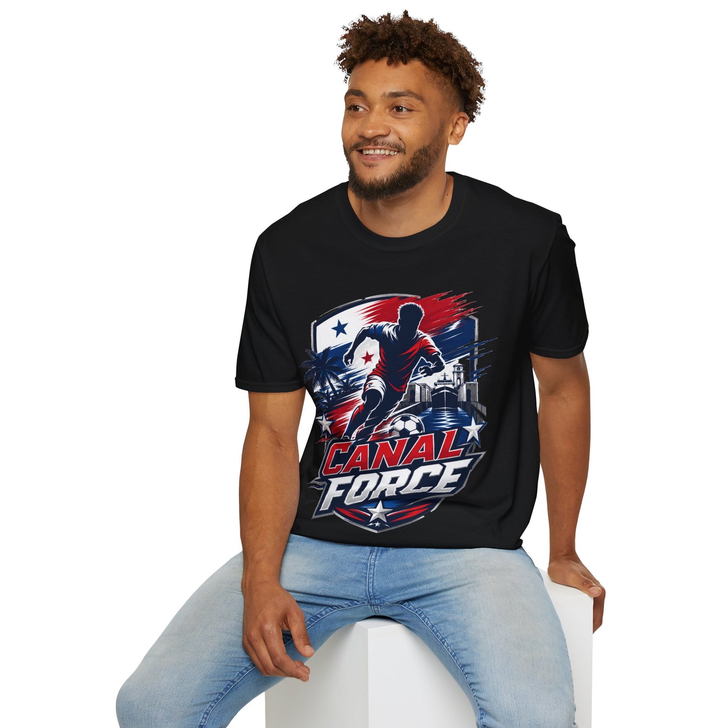 Canal Force Soccer T-Shirt - Patriotic Player Graphic Tee - Panama Shirt