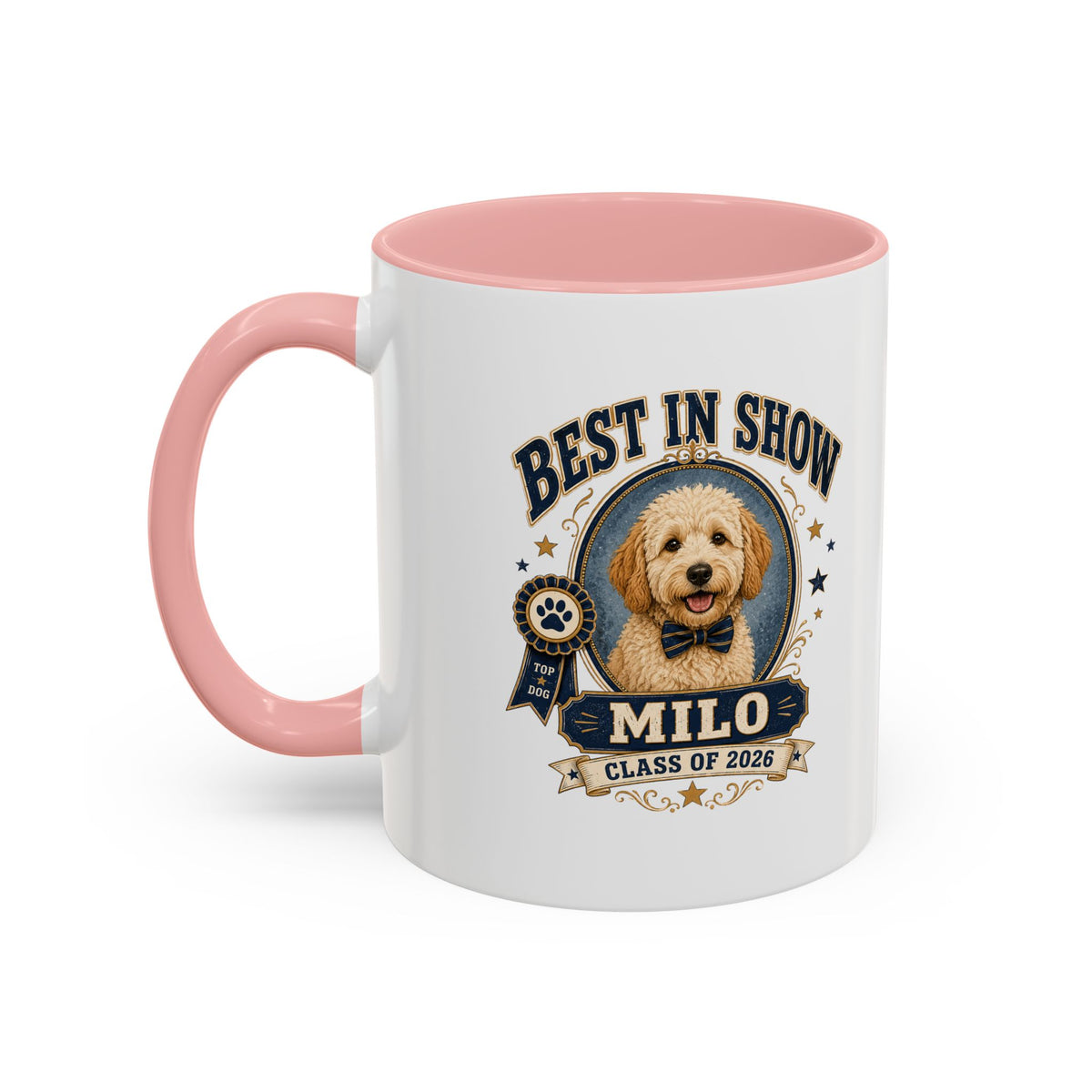 Milo Bailey Dog Dad Mom Best in Show Milo Dog Coffee Mug — Class of 2026 Accent Mug