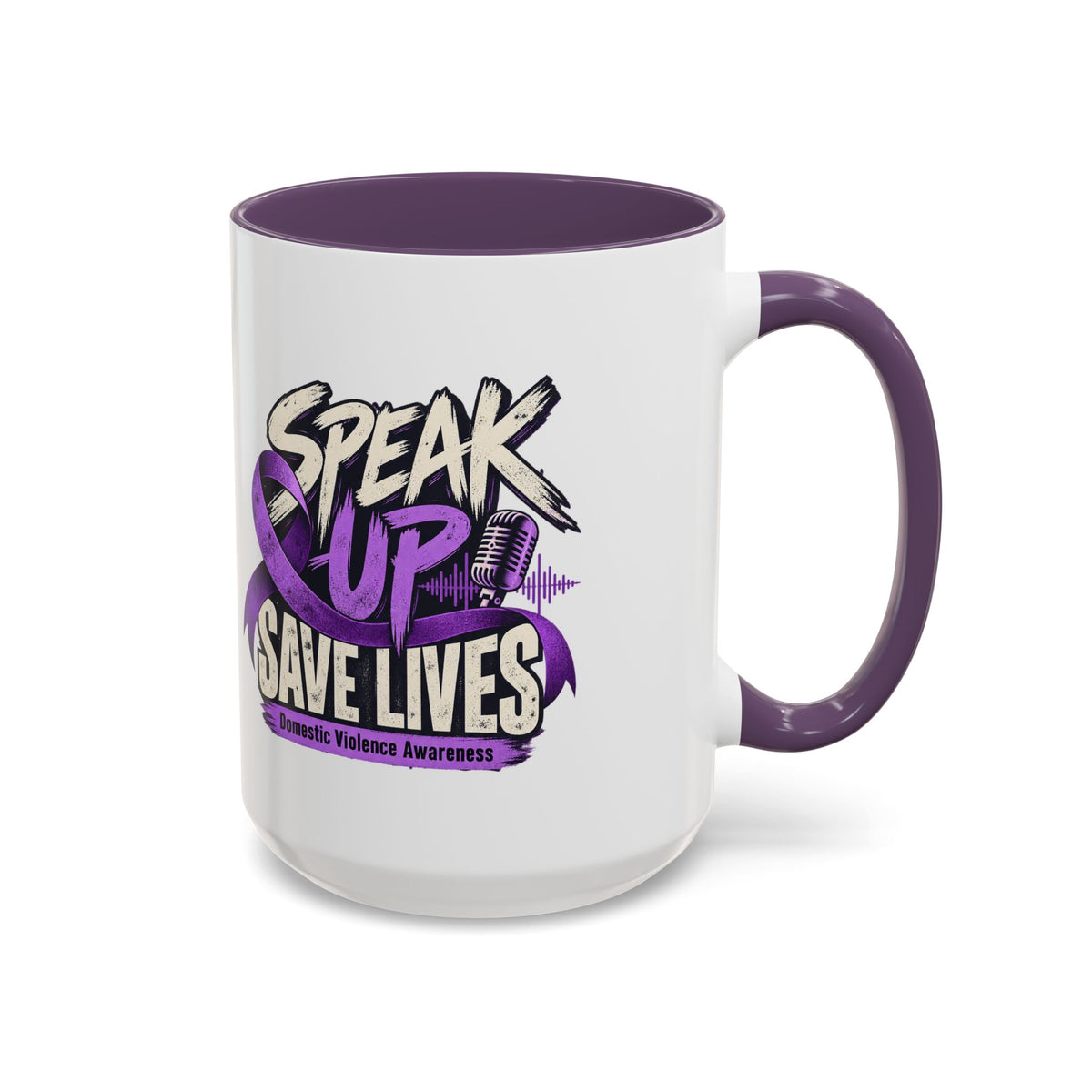 Speak Up Save Lives Domestic Violence Awareness Coffee Mug