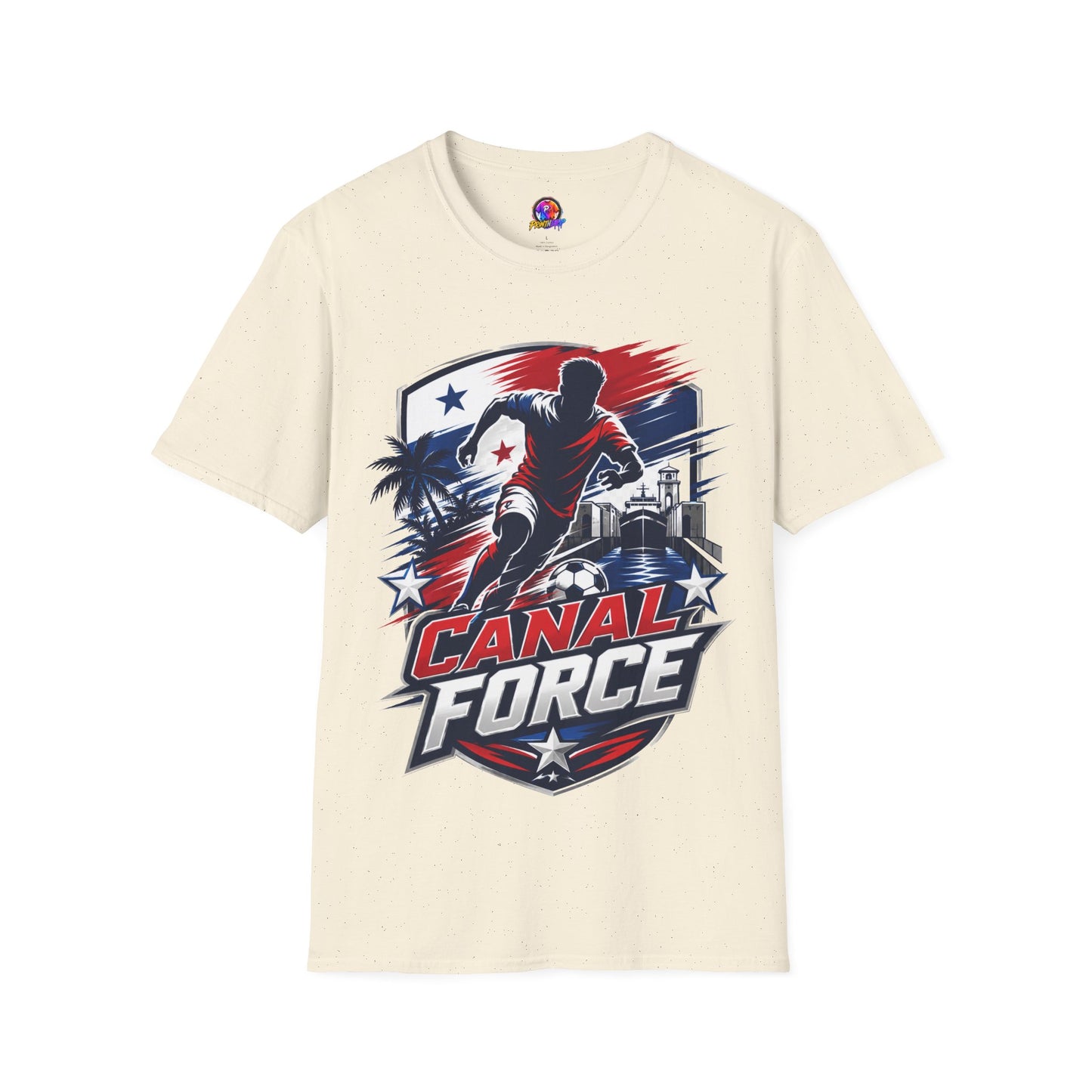 Canal Force Soccer T-Shirt - Patriotic Player Graphic Tee - Panama Shirt
