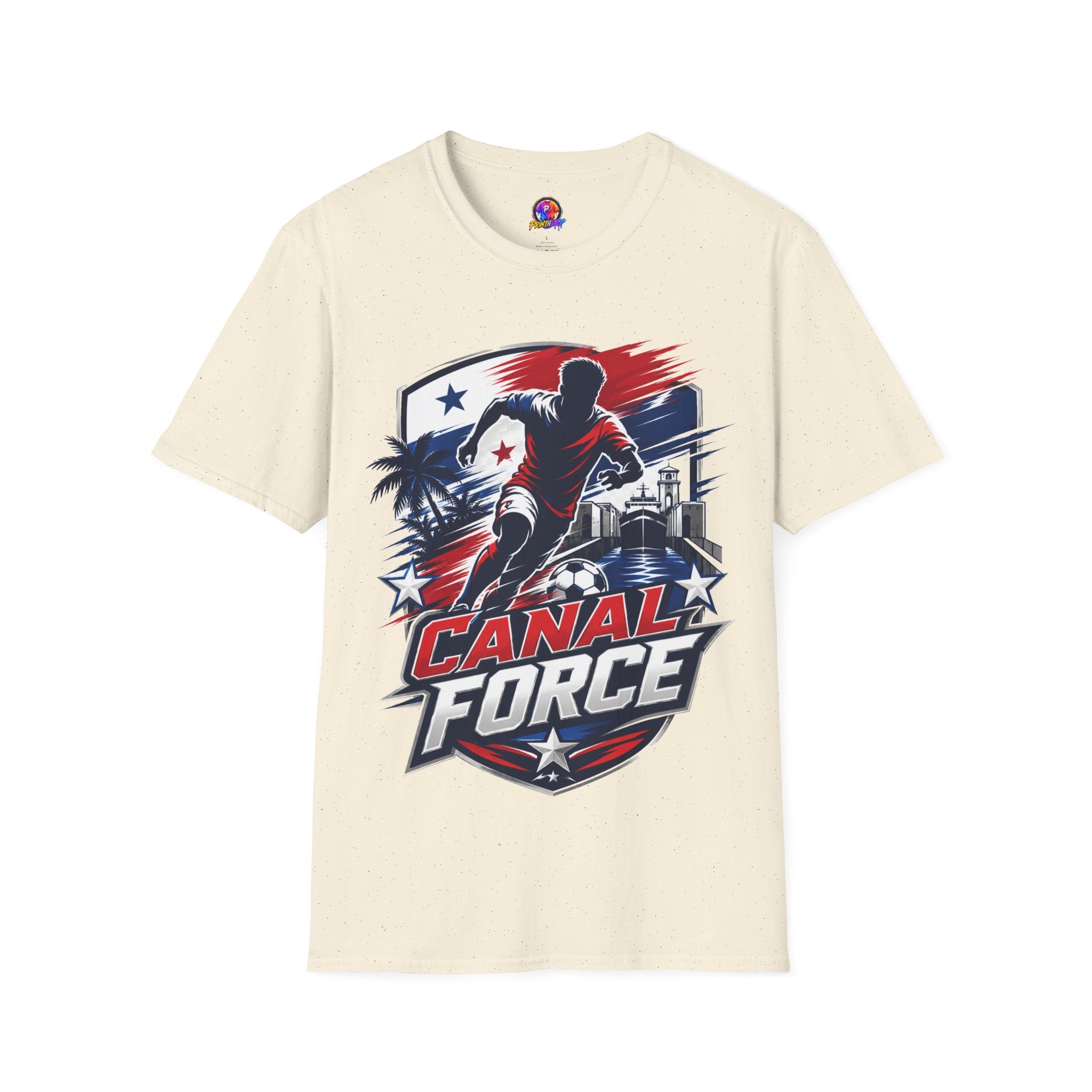 Canal Force Soccer T-Shirt - Patriotic Player Graphic Tee - Panama Shirt