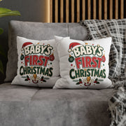 Baby's First Christmas Pillowcase — Festive Holiday Nursery Decor