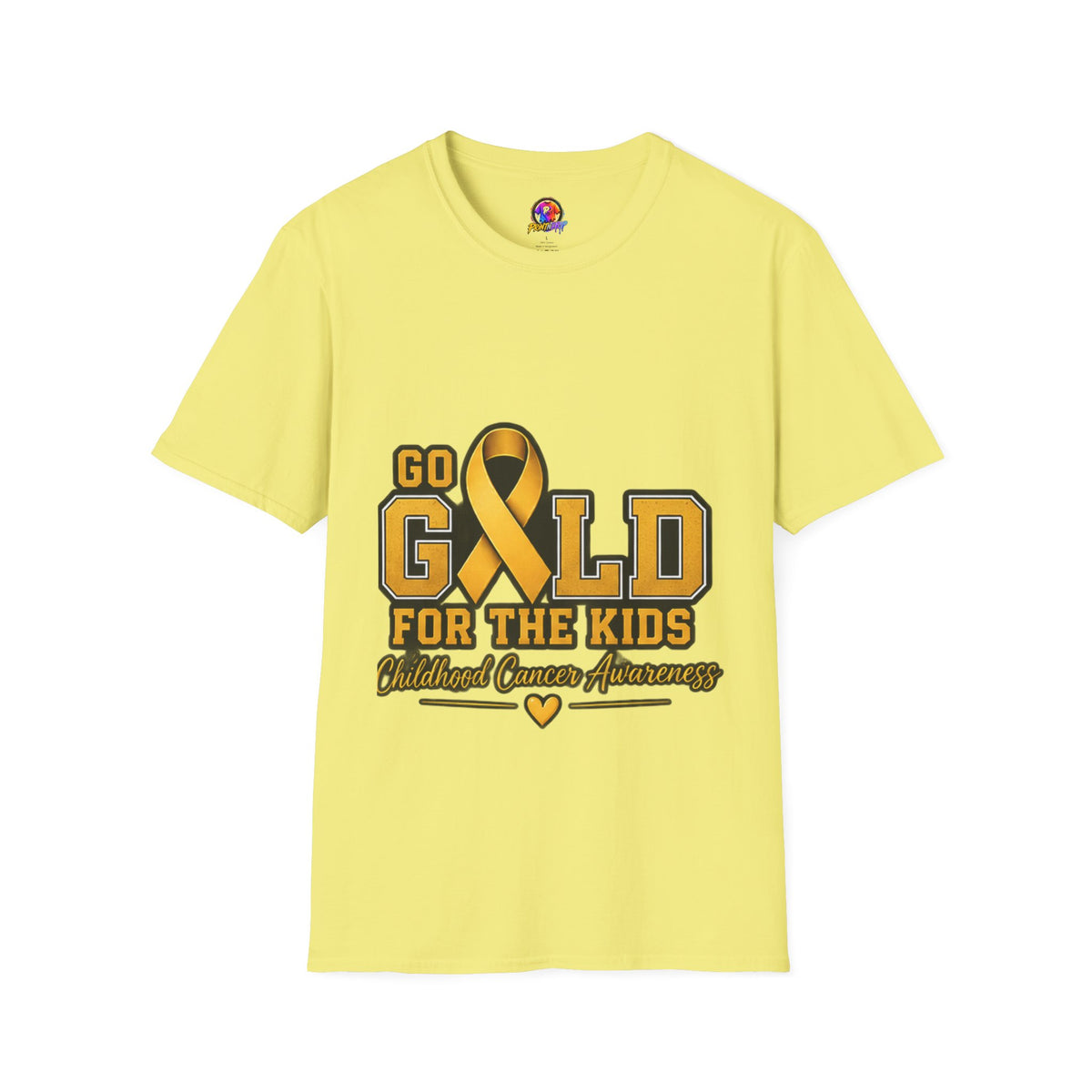Go Gold For The Kids T-Shirt — Childhood Cancer Awareness Ribbon Tee