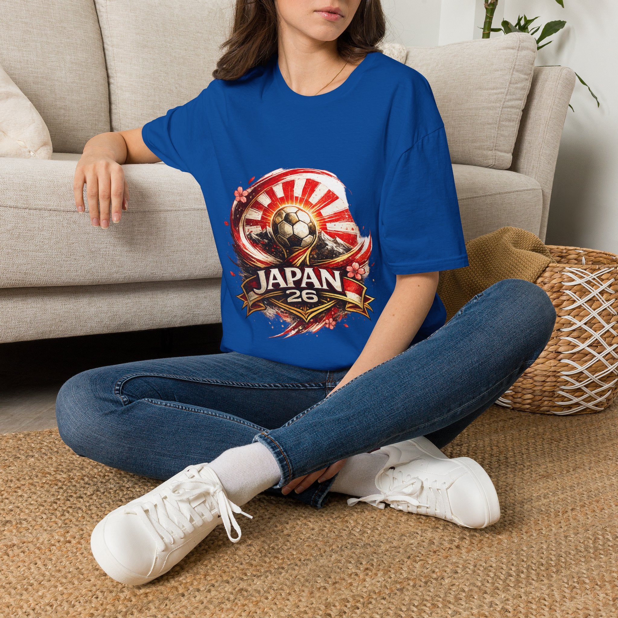 Japan Soccer T‑Shirt — Rising Sun Football Graphic