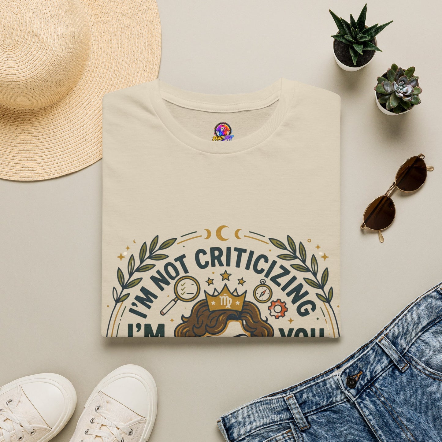 Virgo Zodiac T-Shirt — “I’m Not Criticizing, I’m a Virgo (Okay, Maybe a Little)”