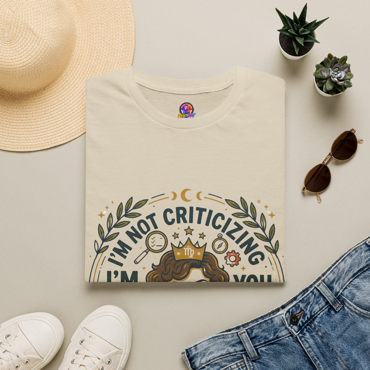 Virgo Zodiac T-Shirt — “I’m Not Criticizing, I’m a Virgo (Okay, Maybe a Little)”
