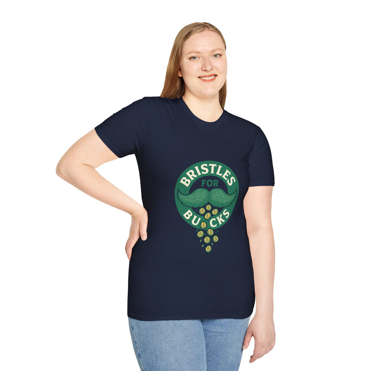 Bristles for Bucks T‑Shirt — Vintage Green Charity Donation Logo Tee - Trending Now - October 2026