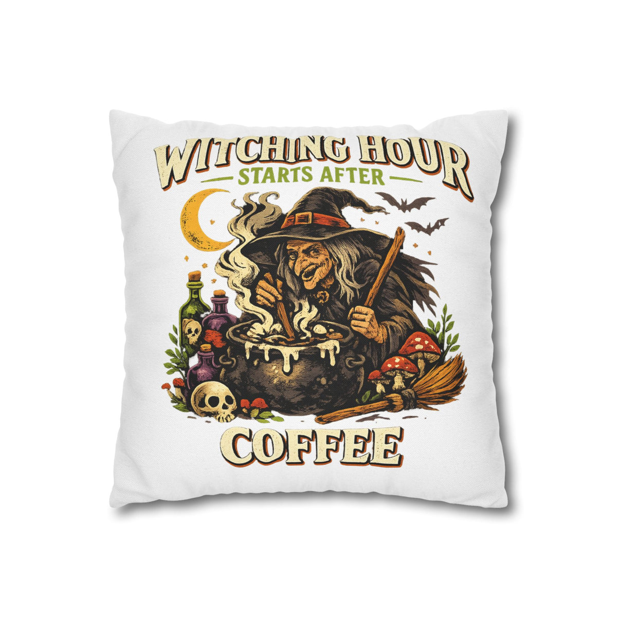 Halloween Witch Coffee Pillowcase