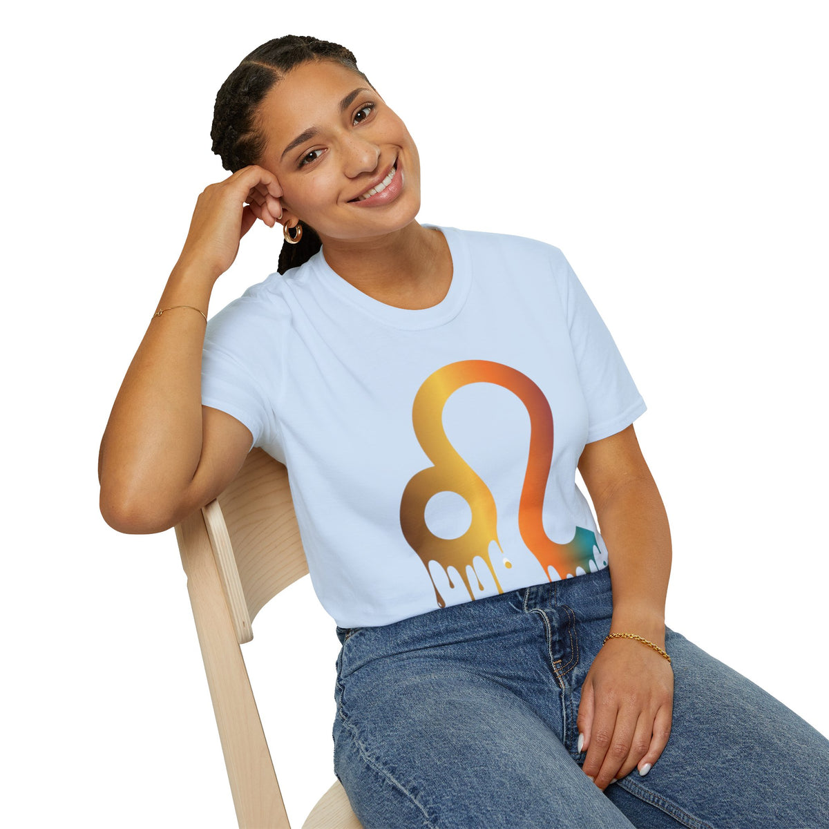 Leo Zodiac Drip T-Shirt — Colorful Astrology Sign Tee