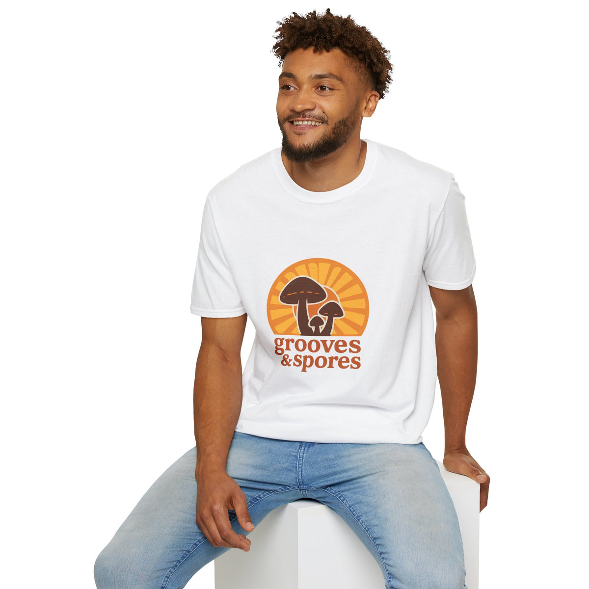 Vintage Mushroom T-Shirt — 'Grooves & Spores' Retro Psychedelic Tee - Trending Now - August 2026