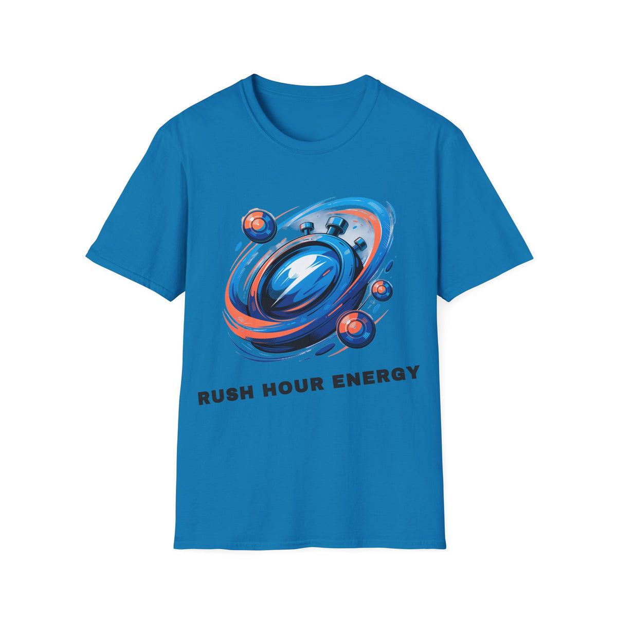 Stopwatch Orbit T-Shirt — 'Rush Hour Energy' Retro Space Graphic Tee - Trending Now - September 2026