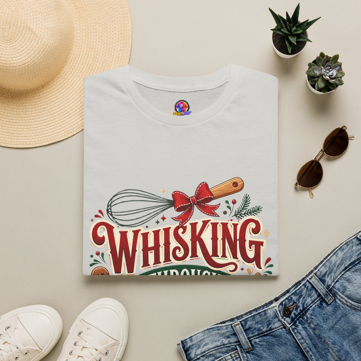 Christmas Baking T‑Shirt — "Whisking Through Christmas" Holiday Tee