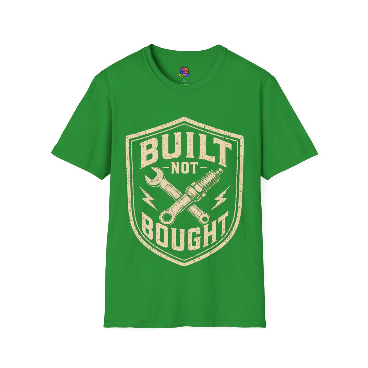 Built Not Bought T-Shirt — Vintage Mechanic Auto Repair Tee