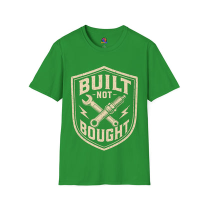 Built Not Bought T-Shirt — Vintage Mechanic Auto Repair Tee