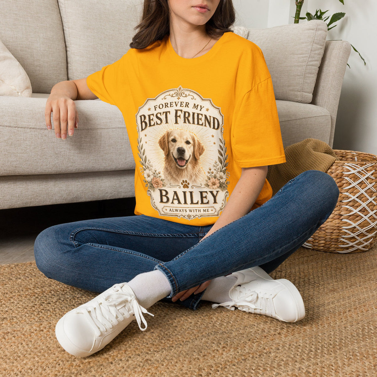 Forever My Best Friend Dog T-Shirt — Personalized Pet Tribute Tee