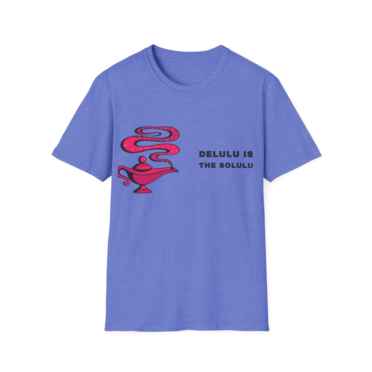 Genie Lamp Graphic T-Shirt — 'Delulu' Vaporwave Snake Design - Trending Now - September 2026
