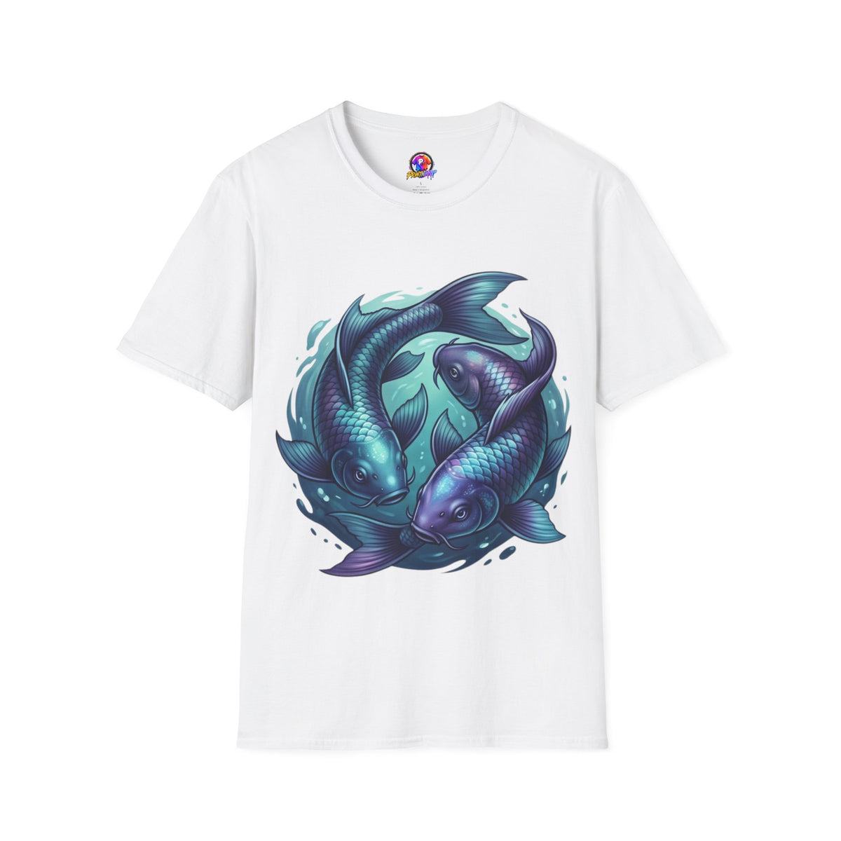 Pisces Zodiac Koi Fish Tee — Yin Yang Aquatic Graphic T-Shirt