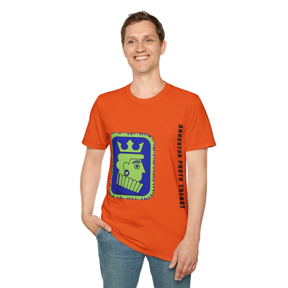 King Checkerboard Graphic T‑Shirt — Bold Green & Blue Chess King Design - Trending Now - September 2026