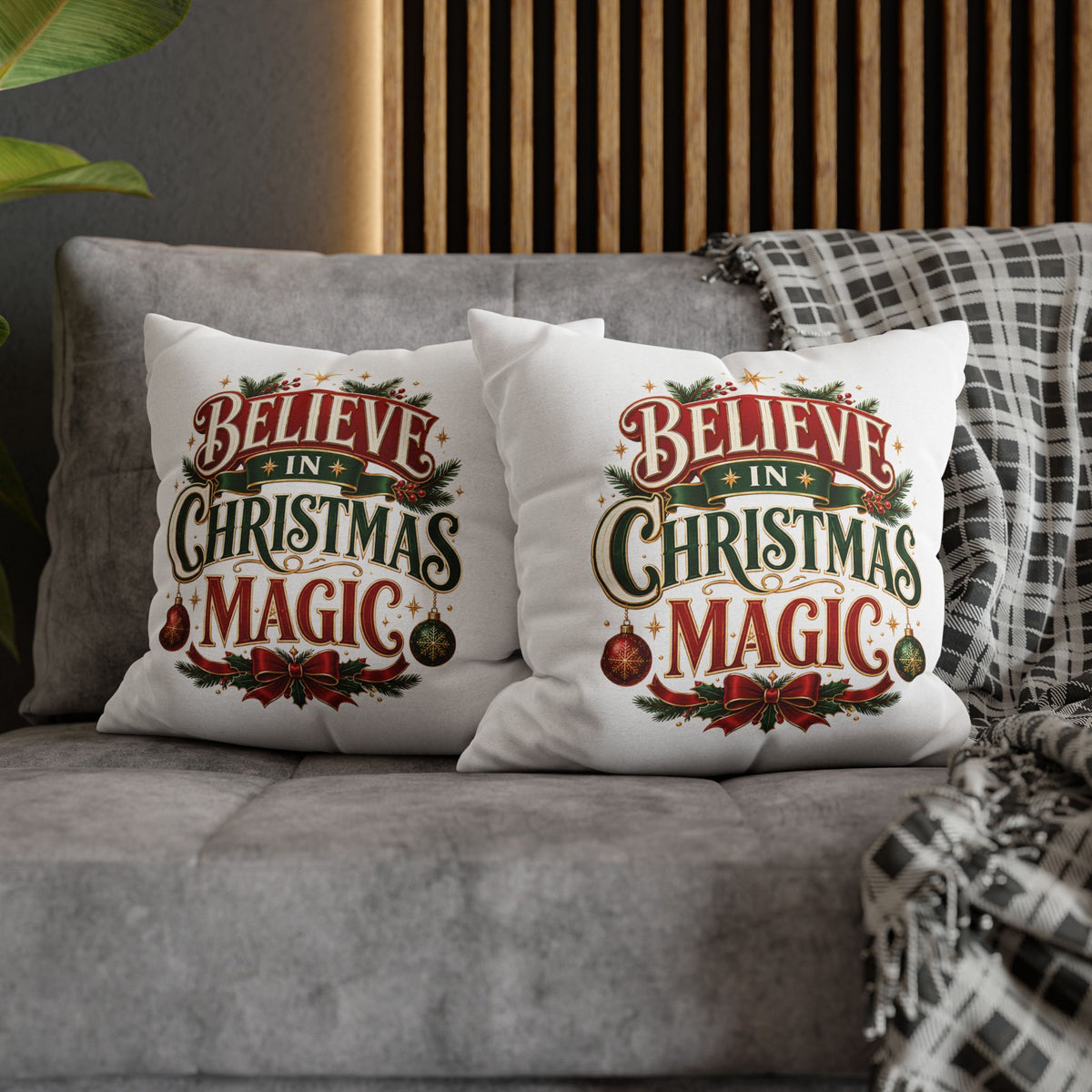 Christmas Pillowcase Believe in Christmas Magic Pillow