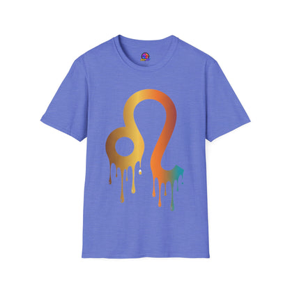 Leo Zodiac Drip T-Shirt — Colorful Astrology Sign Tee