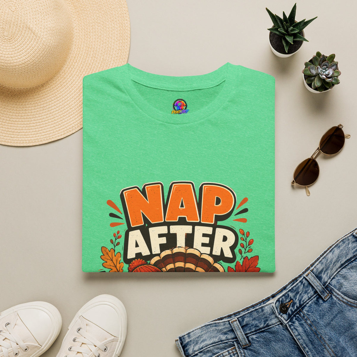 Thanksgiving T-Shirt Nap After Pie T-Shirt — Funny Thanksgiving Turkey Tee