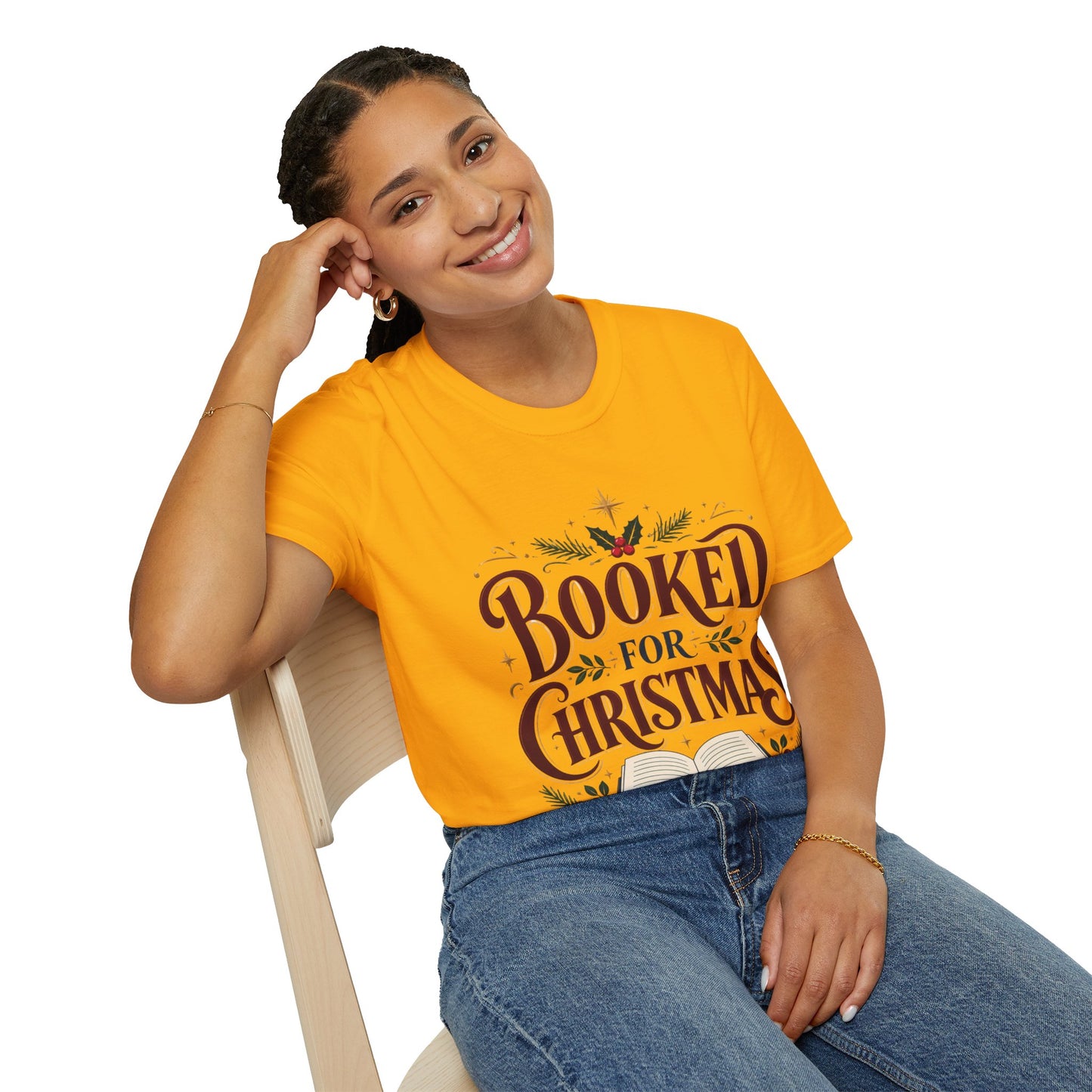T-Shirt — "Booked for Christmas" Literary Holiday Tee